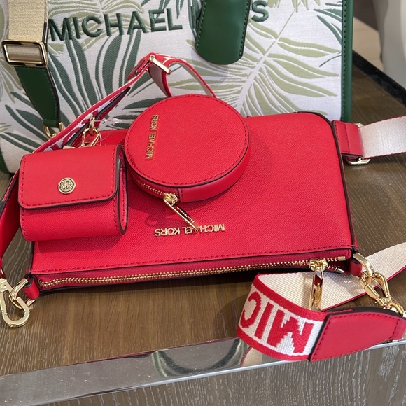 MICHAEL KORS JET SET TRAVEL SMALL SHOULDER CROSSBODY BAG WITH TECH ATTCH AIRPOD - Picture 6 of 16